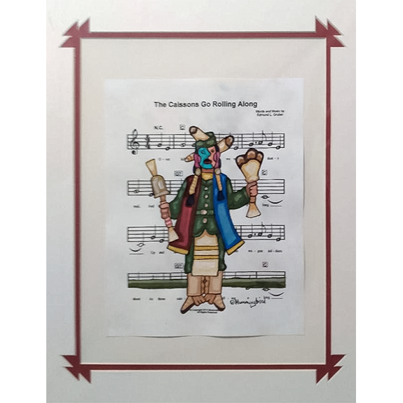 Caissons Go Rolling Along Original Painting by Jesse Hummingbird