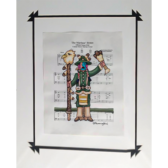Marines Hymn (Male) Original Painting by Jesse Hummingbird