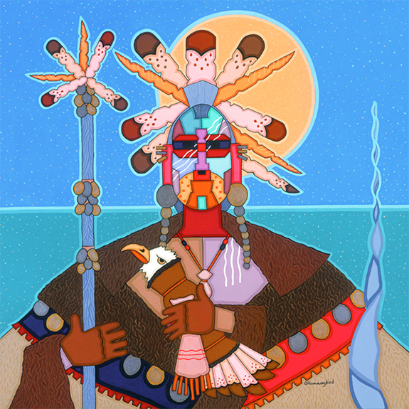 The Coyote and Racoon Sing Print Image