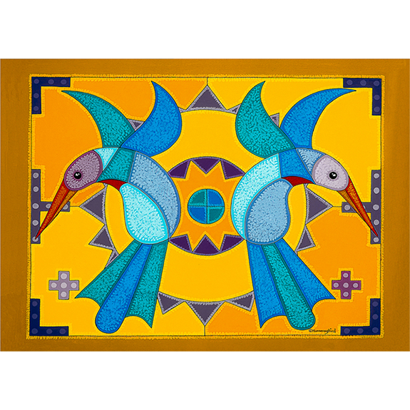 The Coyote and Racoon Sing Print Image