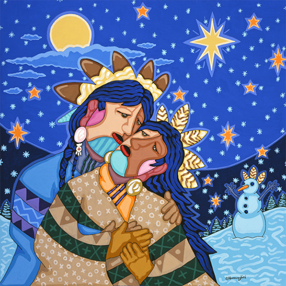 The Coyote and Racoon Sing Print Image